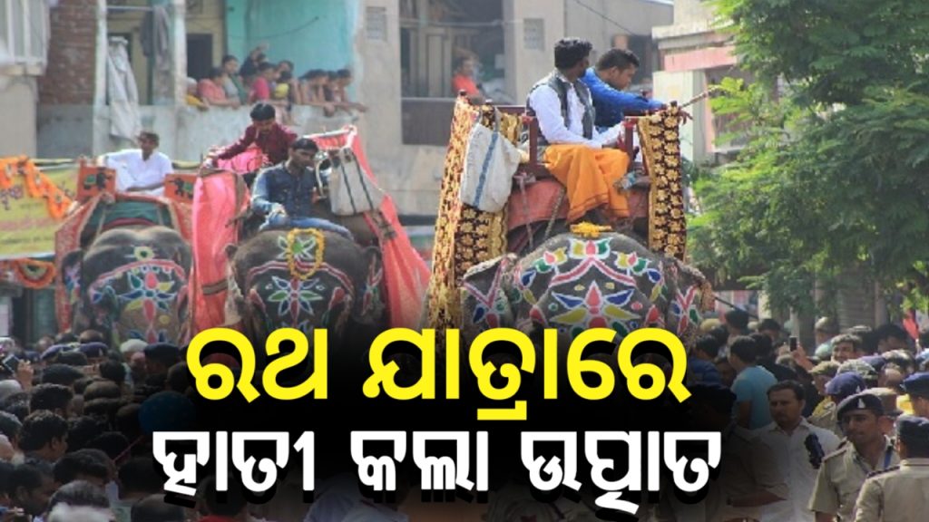 ଅହମଦାବାଦ : ରଥଯାତ୍ରାରେ ଡିଜେ ସାଉଣ୍ଡ ଶୁଣି ହାତୀ କଲା ଉତ୍ପାତ