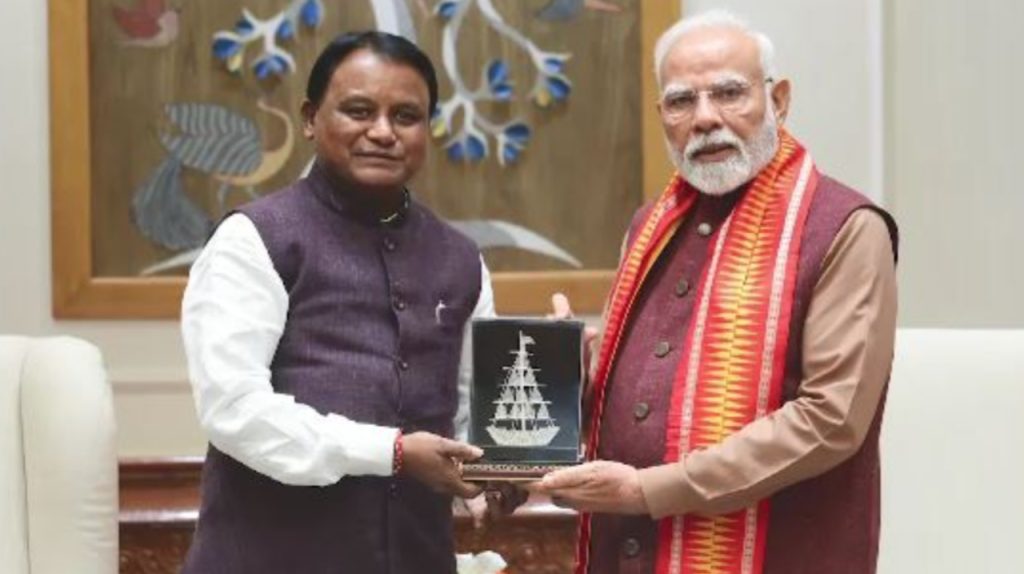 ପ୍ରଧାନମନ୍ତ୍ରୀ ମୋଦିଙ୍କୁ ଭେଟିଲେ ମୁଖ୍ୟମନ୍ତ୍ରୀ ମୋହନ ମାଝୀ