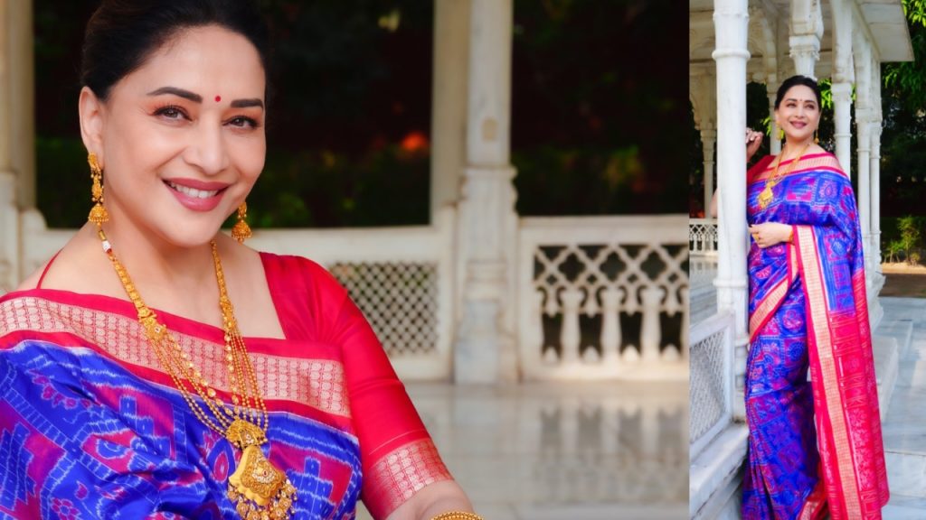 ଓଡ଼ିଶା ପ୍ରେମରେ ମାଧୁରୀ ଦୀକ୍ଷିତ; ସମ୍ୱଲପୁରୀ ଶାଢୀରେ କଲେ ଫଟୋସୁଟ୍