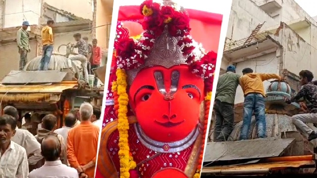 ରାସ୍ତା ନିର୍ମାଣ ଲାଗି ହନୁମାନଙ୍କୁ ହଟାଇବାକୁ ଉଦ୍ୟମ ! ଟିକେ ବି ହଲିଲେନି ମହାବୀର